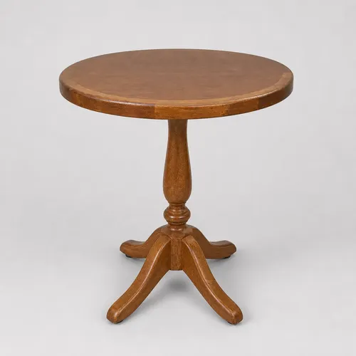 Mesa Lateral Vintage Pé Torneado Castanho