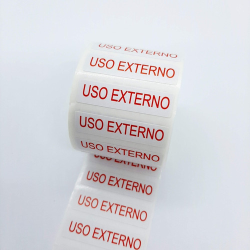 Etiqueta Adesiva Uso Externo Kit C/ 2 Rolos