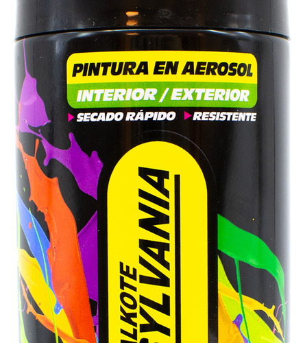 Imagen 4 de 9 de Pintura En Aerosol 400ml Negro Mate Pennsylvania