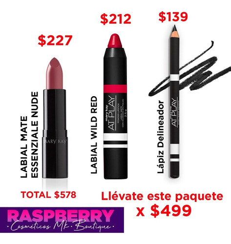 Paquete 1: Labial Mate Essenziale Nude, Crayon Wild Red 