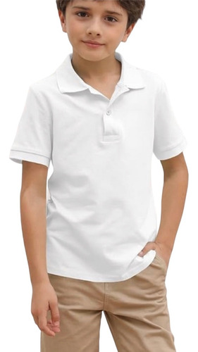 Playera Niño Tipo Polo Algodon Con Descuento