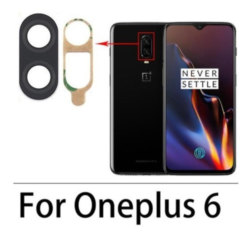 Lente Vidrio De Camara Luna Trasera Para Oneplus 6 Repuesto