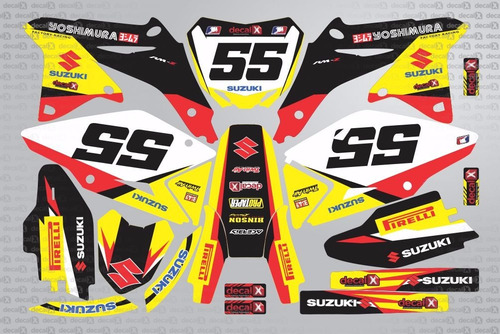 Kit Adesivo Moto Cross Trilha Suzuki Rmz 2008 0,60mm 3m 019