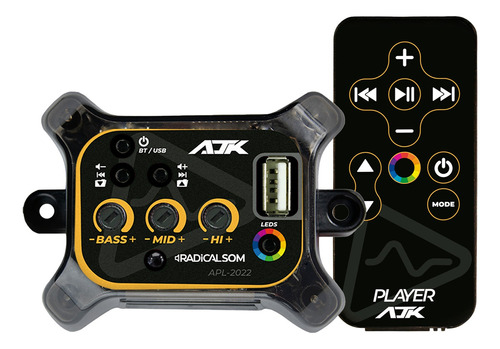 Player + Controladora De Leds Lançamento Ajk 2 Em 1 C/ Usb