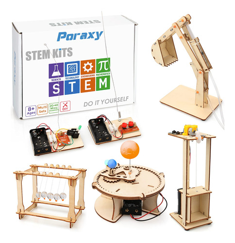 Juego De 5 Kits Stem, Kits De Construccin De Madera, Rompeca