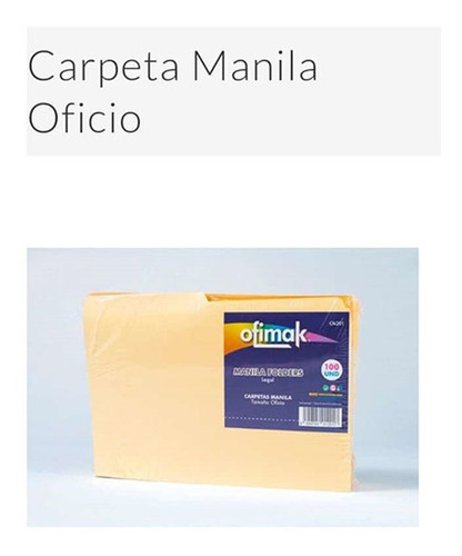 Carpetas Manila Tamaño Carta  (paquete De 100) 