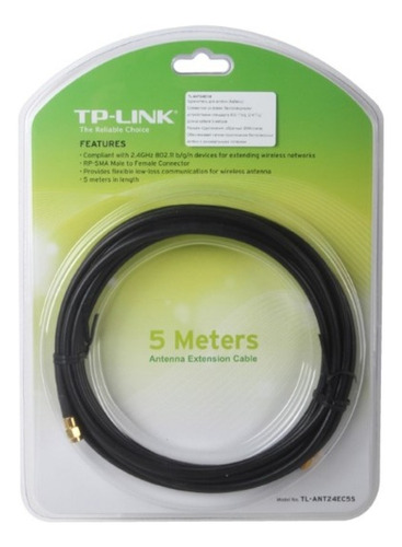 Cable Pigtail Sma Macho-hembra Extension Tp-link 5 Mts