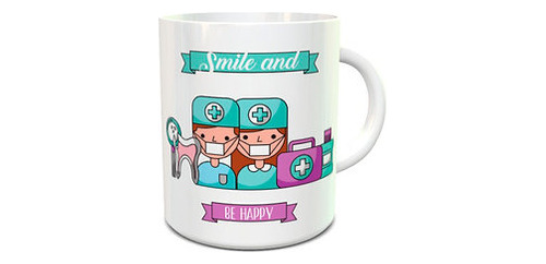 Taza De Smile And Be Happy