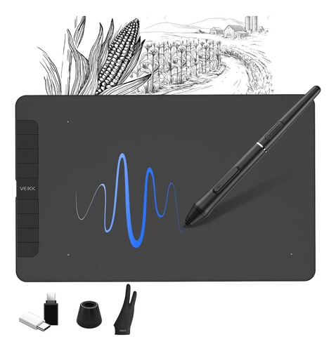 Qmx Tablero Digital Gráfico De Dibujo A Mano Veikk Vk1060