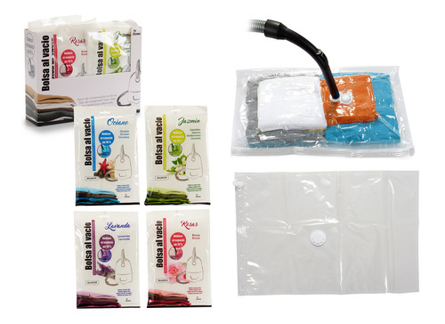 Bolsa De Vacío Para Guardar Ropa Con Fragancias 60x80cm.