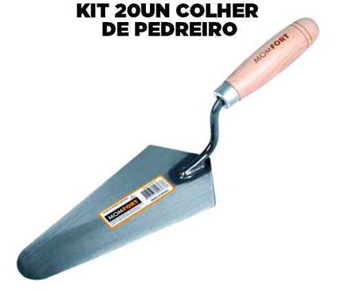 Kit 20 Colher De Pedreiro Nº7 - Momfort