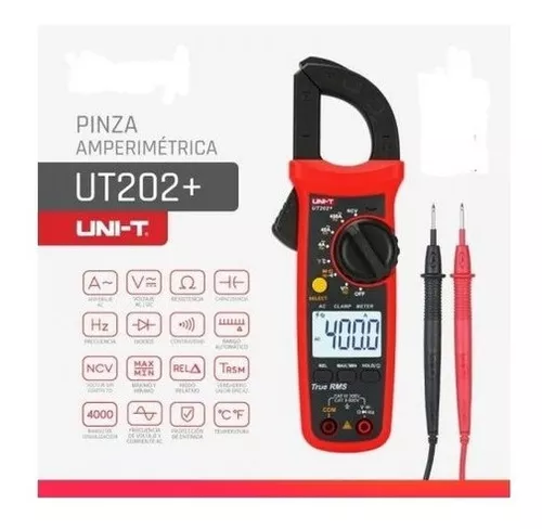 Pinza Amperimétrica Digital Uni-t Ut202+ 400a