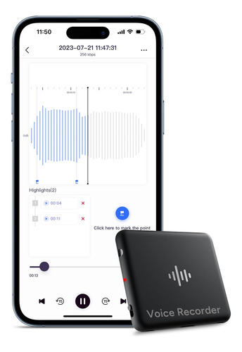 Grabadora De Voz Inteligente De 64 Gb, Grabadora Activada Po