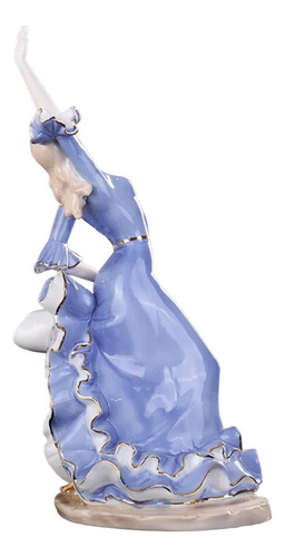 Cerámica De Mujer Artesana, Mxmcb-002, 2pzas, 18x34x12cm, Fr Color Blanco/Azul