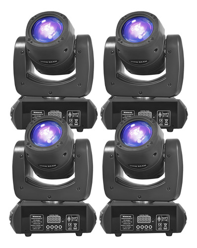 4x Moving Head Beam 100w Led Prisma 360º 8 Desenhos + Cores
