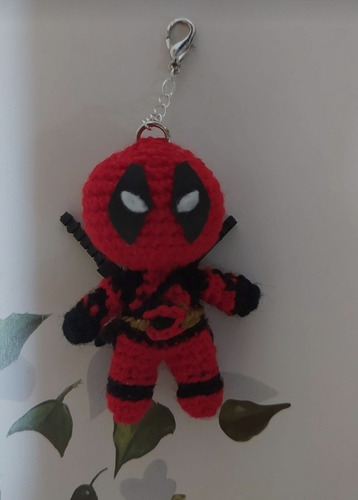 Deadpool Accesorio Llavero Decora Tu Mochila Amigurumi 