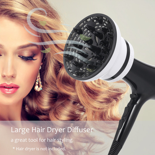 Difusor De Pelo Para Cabello Rizado Y Ondulado, Se Adapta A