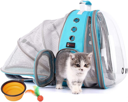 Imagen 5 de 6 de Mochila De Transporte Con Puente Mascotas Gatos Perros Conej