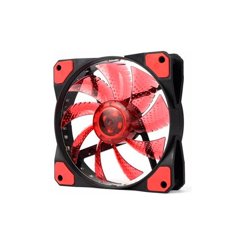 Cooler Netmak Nm-12025r 12cm 15 Leds Rojo