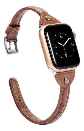 Wearlizer Cuero Marrón Correa P/ Apple Watch 4 3 2 1 Sport