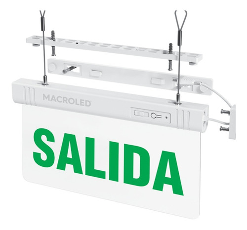 Imagen 3 de 9 de Pack X 4 Carteles Luminoso Led Salida Macroled Señalización