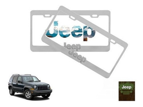 Par Porta Placas Jeep Liberty 3.7 2004 Original