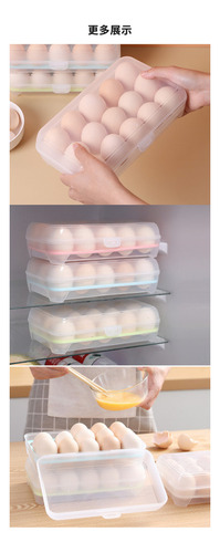 . 2 Recipientes Para Huevos, Caja Con 15 Estantes