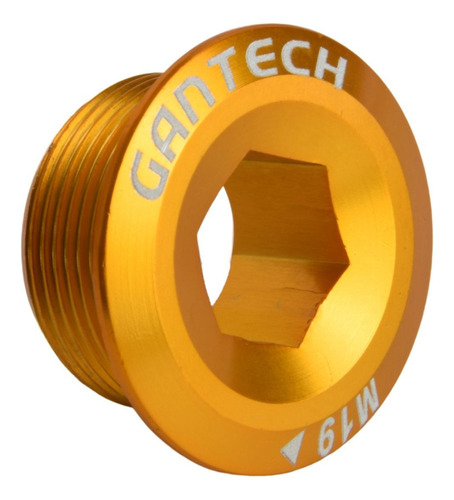 Tampa Pedivela Integrado Gantech M19-aluminio-cores Cor Laranja