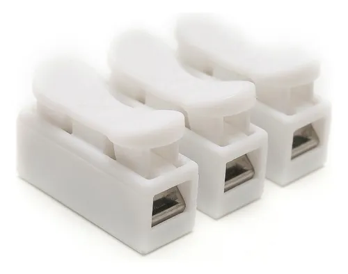 50 X Bornera Con Boton Conector Rapido Para 3 Cables Empalme
