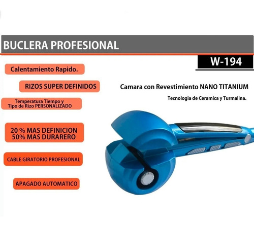 Imagen 2 de 2 de Buclera Profesional Winco Rizador Pelo Rulos Envio Gratis