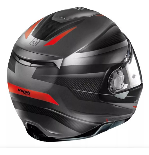 Casco N100-5 Orbiter N-com 68 Gris/ngo/rjo Xl Nolan