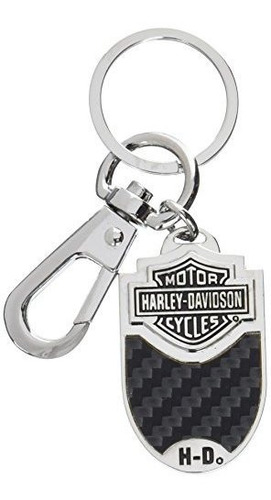 Harley-davidson Carbon Fiber Vinyl Keychain Key Ring Ococs