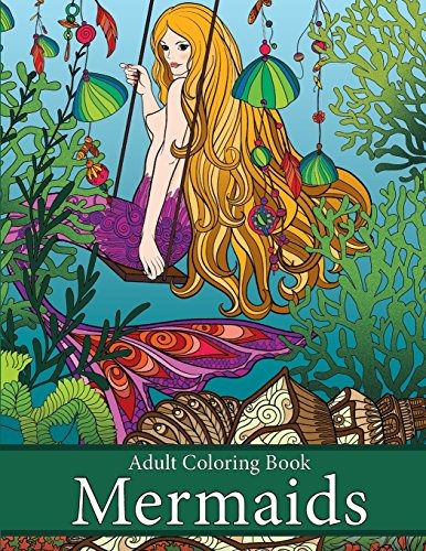 Libro De Colorear Adultos Sirenas Vida Bajo El Mar