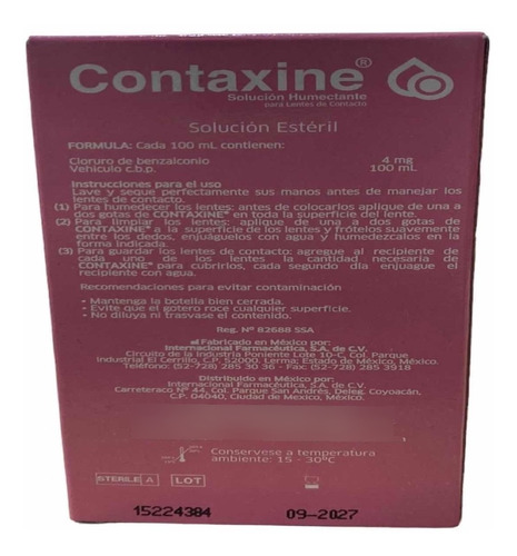 Contaxine Solución Paquete Con 4 Piezas De 70ml