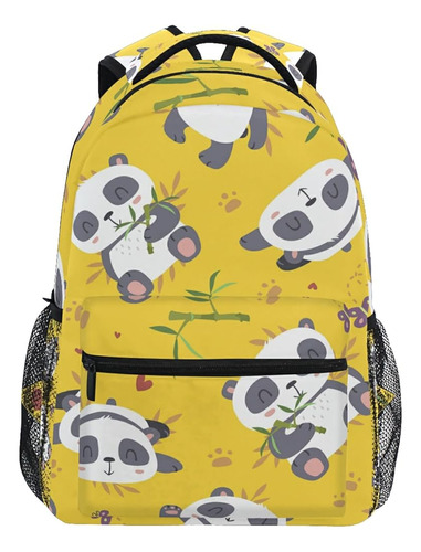 Qilmy Panda Mochila Para Niñas Estudiante Mochila Escolar Co