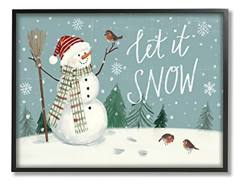 Póster Nieve Mágica Con Muñeco De Nieve Por Victoria Barnes