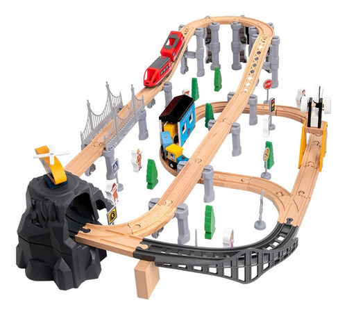 Juegos De Trenes Y Vías Juguete De Construcción De Madera