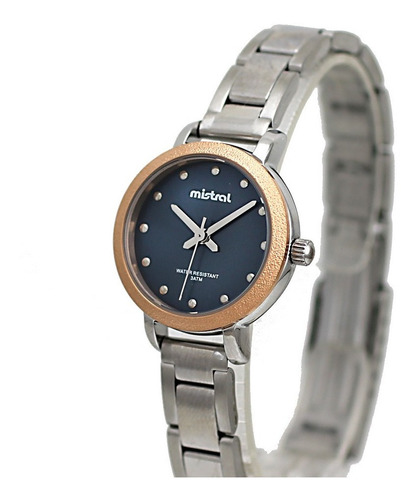 Reloj Analogico Mistral Acero Dama Sumergible Lmt7213 Newmar