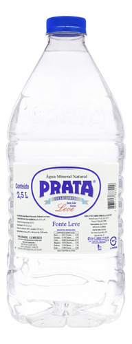 Água mineral Prata Fonte  sem gás   garrafa  2.5 L  