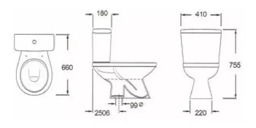 Inodoro Mochila Bidet 3 Agujeros Italiana Capea Roca
