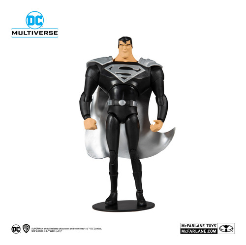 Boneco Superman Black Suit Justice League Animated Mcfarlane