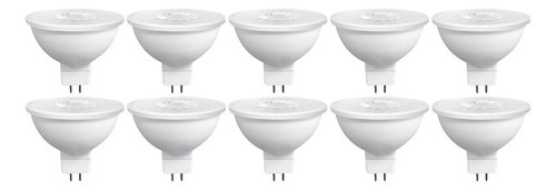 Paquete 10 Focos Led Mr16 3w Rosca Gu5.3 Luz Blanca 6500k Spot Dicroico 51606 Philco Brillamax