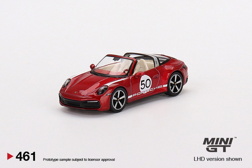 Mini Gt 461 Porsche 911 Targa 4s Haritage Edition Vermelho