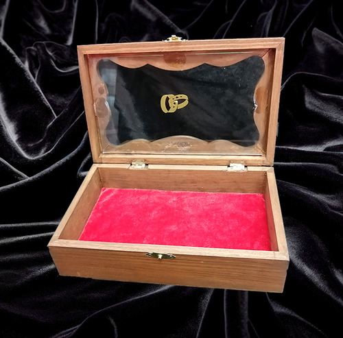 Lazo Mancuerna Caja Madera Boda Cristal Swarovski Escalera Claro