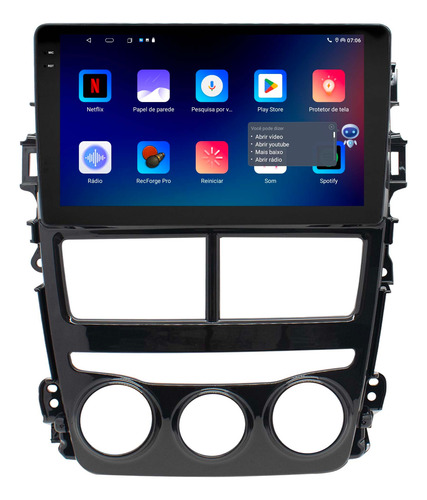 Multimidia Toyota Yaris Octacore Android 14 4gb 9p Voz 4g