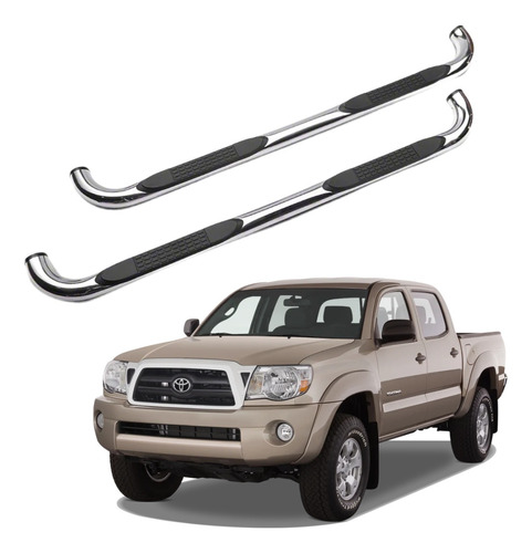 Estribos Redondos Toyota Tundra 1999 - 2006 Acero Inox 