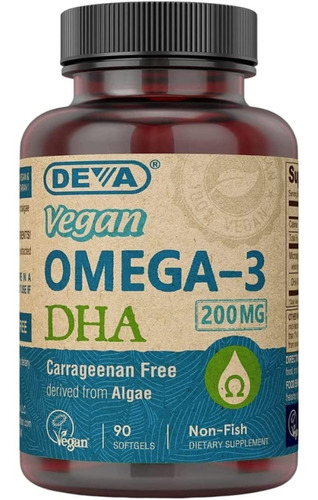 Omega 3 Vegano 200 Mg Cápsulas Veganas, Botella De 90 Unids.