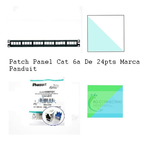 Patch Panel Cat 6a De 24pts Marca Panduit