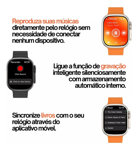 Smartwatch X Pro: Estilo E Tecnologia Para Todos Os Usos Preto Silicone Preto Preto
