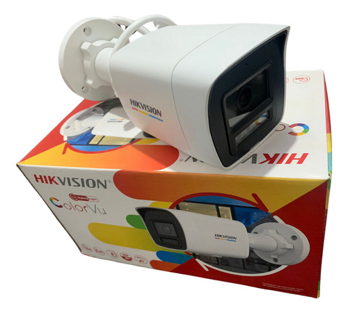 Câmera Bullet Hikvision 4mp Color Vu Ds-2cd1047g2h-liu Ip